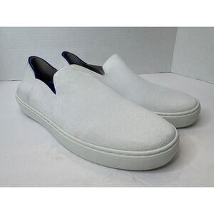 Rothys The Sneaker Bright White Slip On Knit Shoes Womens 8.5
